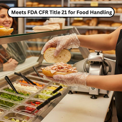 10000-20000 Clear 1.5Mil High Density Polyethylene FoodService Disposable Gloves