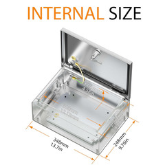 Stainless Steel Enclosure, IP65 Waterproof Electrical Box for Indoor and Outdoor