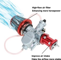 High-Performance Carburetor with Air Filter for Predator 212cc Go Karts – Red