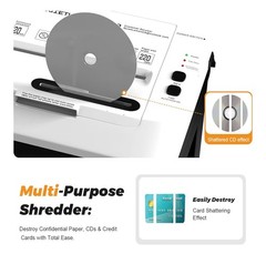 150-Sheet Paper Shredder Heavy Duty, Micro Cut and CDs/Cards