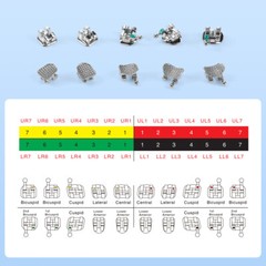 AZDENT PLUS Dental Orthodontic Brackets Braces Mini/Standard Roth/MBT 022/018
