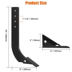 18″ Box Blade Shank Tractor Scarifier Shank Teeth w/ 4 Holes for Digging Plowing