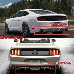 Rear Bumper Diffuser for Mustang 2015-2017 Spoiler Splitter Carbon Fiber