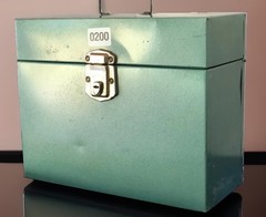 VTG Metal File Box No Key Excelsior USA 12×5.5×10 Industrial Green Steel Chest