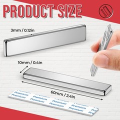 FINDMAG Bar Magnets with Double-Sided Adhesive, Magnets for Office, Fidge, 10…
