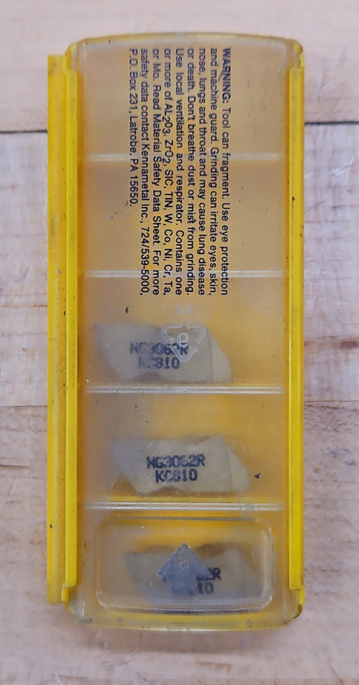 Kennametal NG3062R KC810 Top Notch Carbide Grooving Insert RH .062 QTY 3