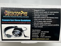 DetectorPro Treasure Ears Metal Detector Detecting Stereo Headphones NEW!