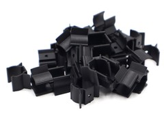 Essentra Components VM1004 Cable Clip, U-Type Black Fastener 0.500″, 20pk