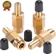 4 PCS 1/4″ Inflation Schrader Valve with Push to Connect for 1/4″ OD Air Line Tu