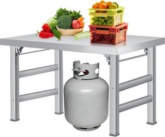 Stainless Steel NSF Commercial Kitchen Work Food Prep Table Single Tier Foldable