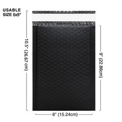 Poly Bubble Mailers Shipping Mailing Padded Envelopes Bags Self Seal 6×10 Black