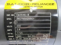 BALDOR CM3546-8 34G795X255G1 200V 3.9A NSMP