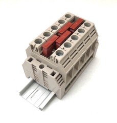 Solar Combiner Box Connector DIN Rail Terminal Blocks Dinkle 3AWG 100A 600V 5