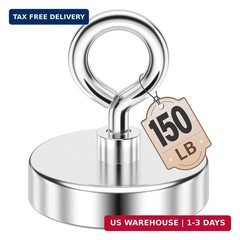 FINDMAG 150 LBS Fishing Magnet, 1.42 Inch Neodymium Pickup Magnet | Compact Meta