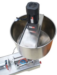 110V 100-1000ml 304 SS Paste Filling Machine with Vertical Mixing Hopper
