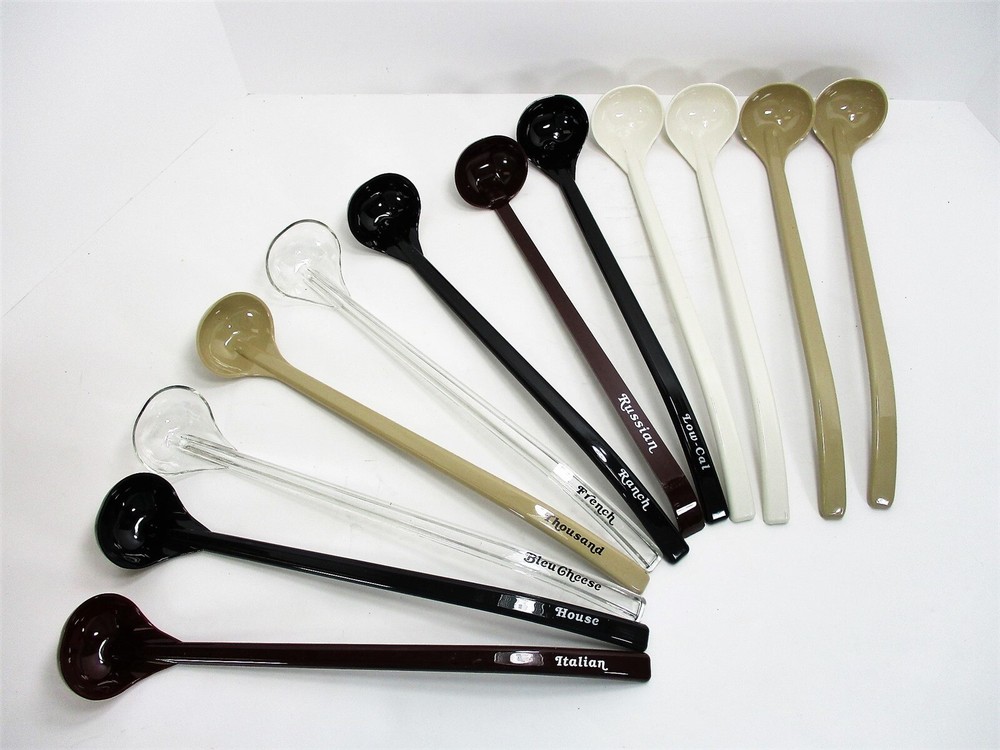 Lot of 12 Carlisle Dressing Ladle Assorted 13-1/2″ salad bar buffet Imprinted
