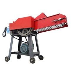 6 Blade Hay Cutter with Conveyor Belt Grass Grinder Corn Wheat 500-1000KG/H 220V