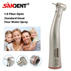 NSK Ti-MAX X95L Style Dental 1:5 LED Fiber Optic Contra Angle Handpiece Red Ring