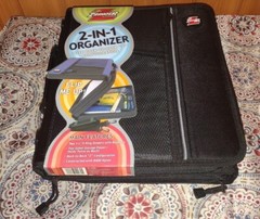 Case-It Two Side 1.25″ D-Ring Z-Binder Black 2-In-1 Binder Handle Shoulder Strap