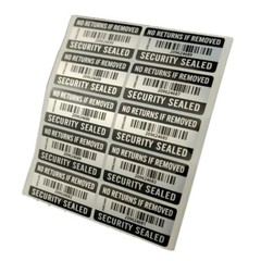 100PCS No RETURNS IF REMOVED Tamper Proof Warranty Void Label Sticker 2″ x 1″