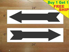 ARROW BLACK 6″x24″ REAL ESTATE RIDER SIGNS Buy 1 Get 1 FREE 2 Sided Plastic