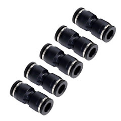 Push To Connect Fittings Straight Union For 1/2″ OD Pneumatic Air Line 5Pcs