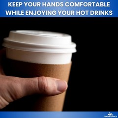 Coffee Cup Sleeves, Corrugated Coffee Sleeves for 10 oz, 12 oz & 16 oz Cups,