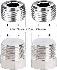 Stainless Steel Pipe Plug Inter&Outer Hex Thread Pipe Fitting,1/8″ 1/4″ 3/8″ …