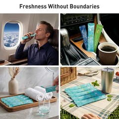 Mouthwash Travel Size Portable Packets to Go, Alcohol & Fluoride Free Fresh M…