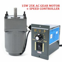 Adjustable Speed Motor AC Gear Motor Reversible 110V 15W 25K+Controller single