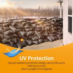 Heavy Duty Sand Bags 16×25.5 Polypropylene UV Protected Flood Control Black 50 B