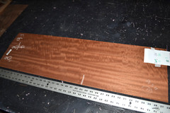 Mahogany Raw Wood Veneer Sheet 11 x 38 inches 1/42nd BLEMISHED 4669-79