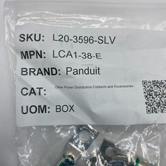 PANDUIT LCA1-38 COPPER COMPRESSION LUG 1 HOLE, 1 STR CU, LCA138