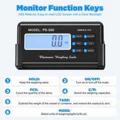 500kg Heavy Duty Digital Livestock Vet Scale Hog Pet Dog Sheep Goat Scale US