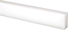 White UHMW Polyethylene Bar, 60″ x 2″ Wide x 3/8″ High (±10% Tolerance)