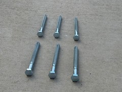 Sandbaggy 1/2″ x 6″ Galvanized Lag Bolts (Zinc Plated) – Hex Head Wood Screws