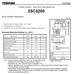 2SC5200 & 2SA1943 A1943 & C5200 TOSHIBA Transistor Silicon Power NPN PNP To-264
