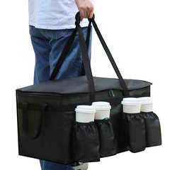 musbus Catering Bag for doordash uber eats 22x14x13 22W x 12H x 14D, Black