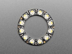 Adafruit NeoPixel Ring, 12 RGBW LEDs, Cool White ~6000K, 5050 SMD, 2853