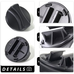 GYOFFULL 2186494B Refrigerator Water Filter Cap Black Compatible 1PC, black