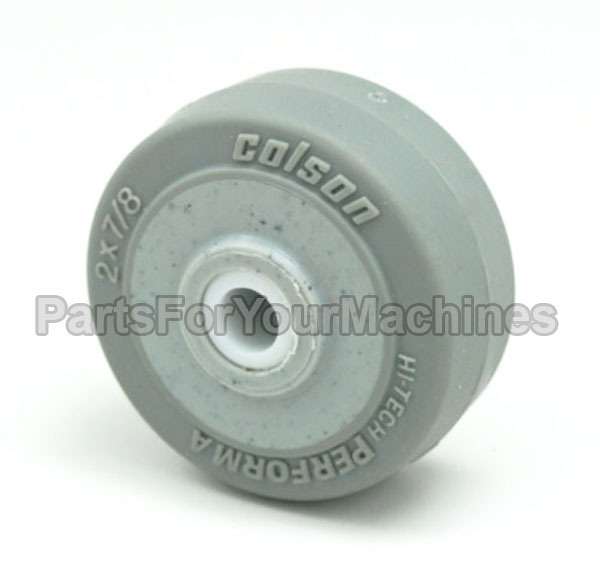 (1) COLSON PERFORMA WHEEL 2″X7/8″, 5/16″ CENTER, NON MARKING, SCRUBBERS, TOYS