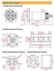 〖US〗BT30 Unpowered ATC Spindle 5 Bearing 6000rpm Air Pneumatic Boosting Cylinder