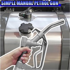 1″ FNPT Fuel Nozzle, 15/16″ Curved Spout Manual Fuel Nozzle with Hook and Swivel