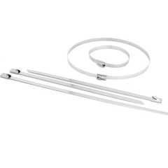 100pcs 304 Stainless Steel Metal Zip Ties Heavy Duty Self-Locking Cable Ties