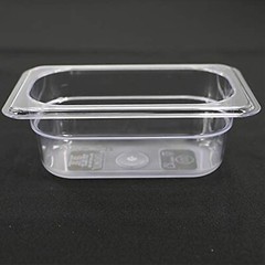 6 Pack 1/9 Size 2.5″ Deep Clear Plastic Steam Prep Table Food Pan Polycarbonate