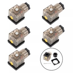 20PCS Din 43650-A PG11 Solenoid Coil Connector Socket With Led 24V Dc 24 Pole