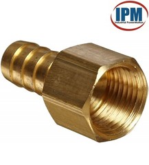 1/8″ Hose Barb x 1/4″ FEMALE NPT Brass Straight Fitting HB02-FNPT04 (IPM) NEW!