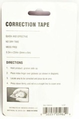 Lot of 3 Allary No Dry Time Correction Tape 0.2in x 234in (55mm x 6m)