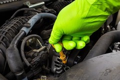 Disposable Green Nitrile Gloves 8mil Diamond Textured Powder Free 100PCS