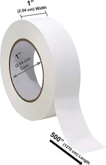 Lab Labeling Tape, White Roll, 1 in X 500 In, 1-Pack | Made in USA, 1 in Diamete